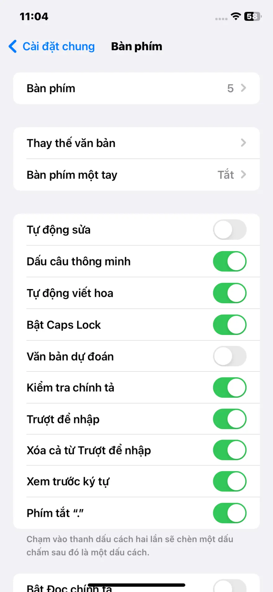 iPhone không hiển thị phím