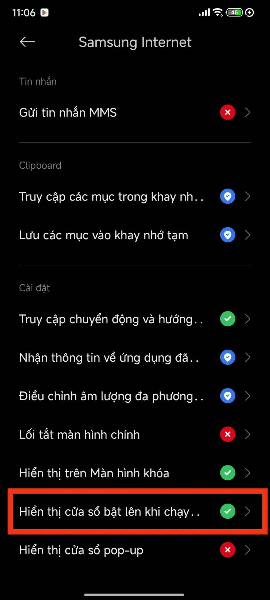 khắc phục lỗi Samsung Internet bị văng đột ngột