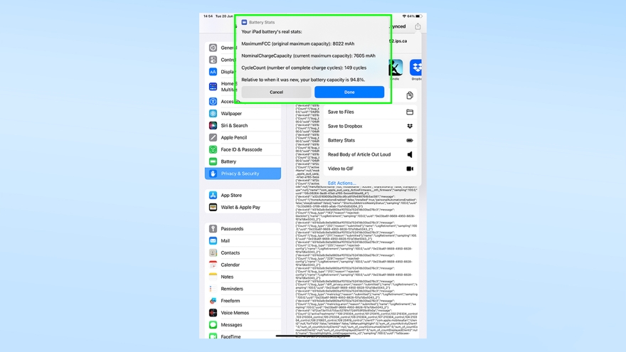 Cách kiểm tra sức khoẻ pin trên iPad