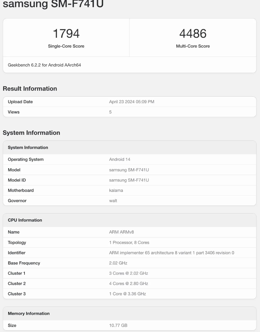 Samsung thử nghiệm Galaxy Z Flip6 với con chip “lỗi thời” 