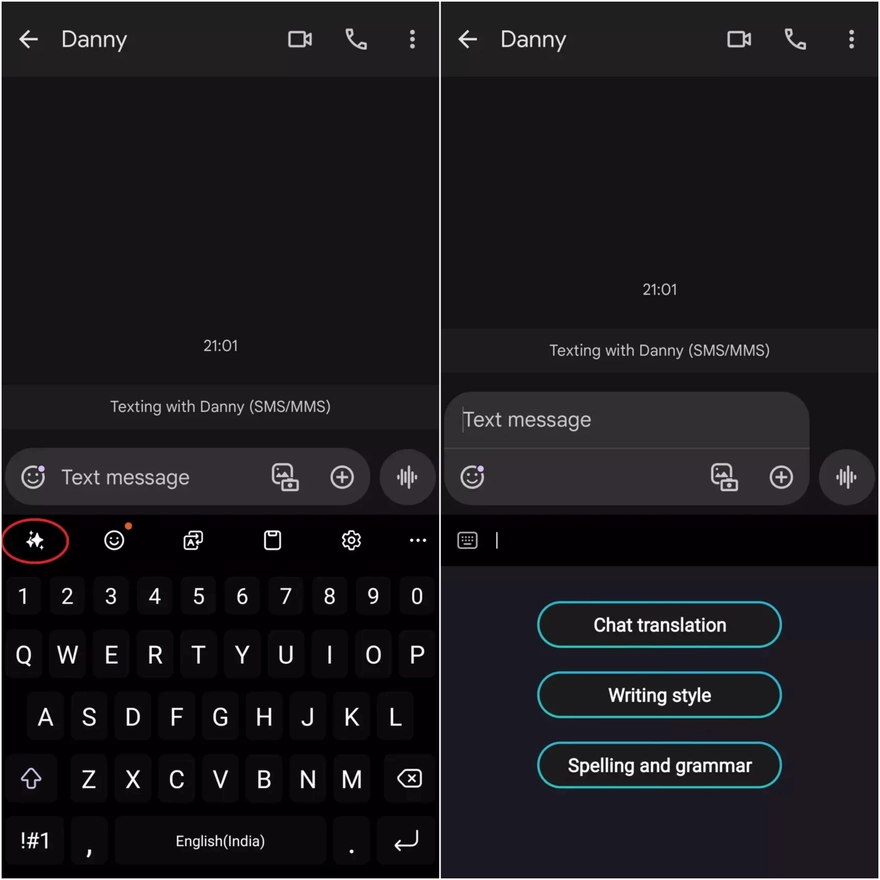 Trò chuyện AI One UI 6.1 cần Bàn phím Samsung