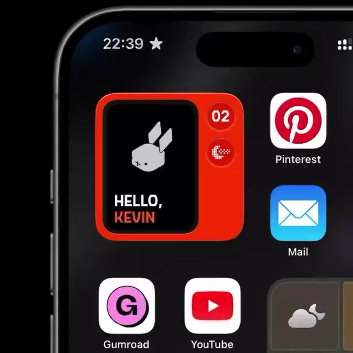 Cách cài đặt widget hình điện thoại Rabbit R1 trên iPhone