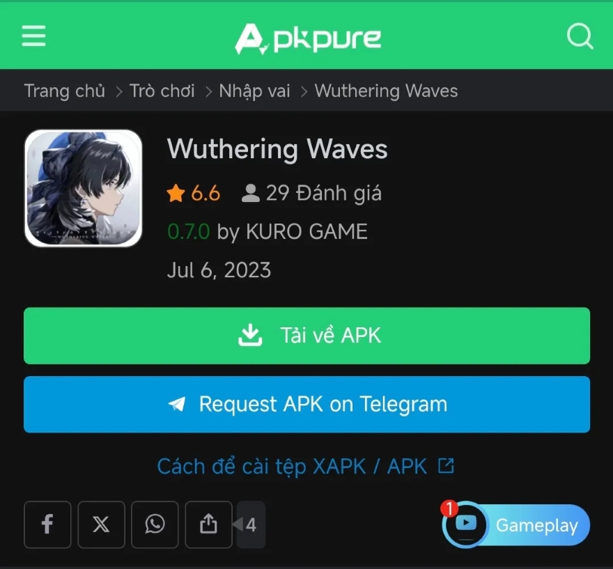 Cách tải Wuthering Waves trên Android và iOS mới nhất