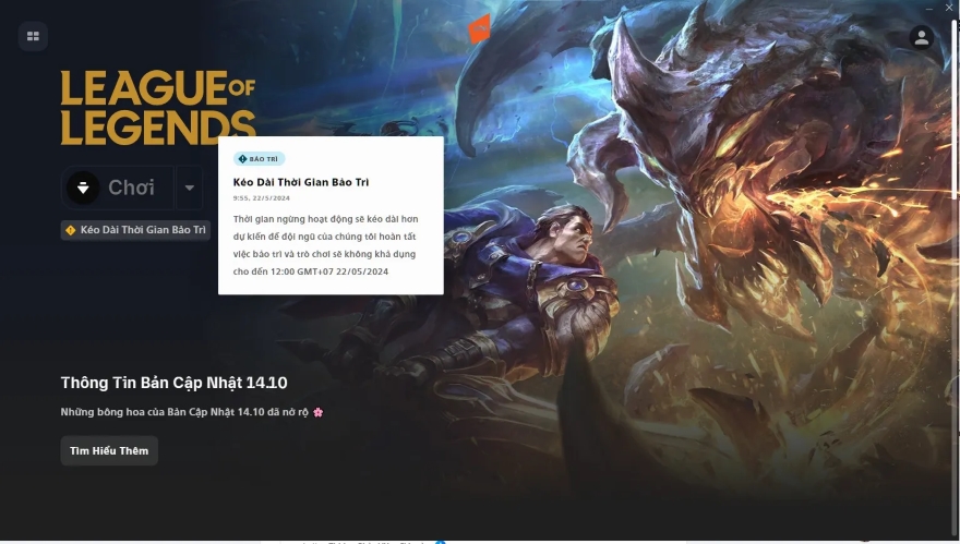 Liên Minh Huyền Thoại gặp sự cố sau bảo trì