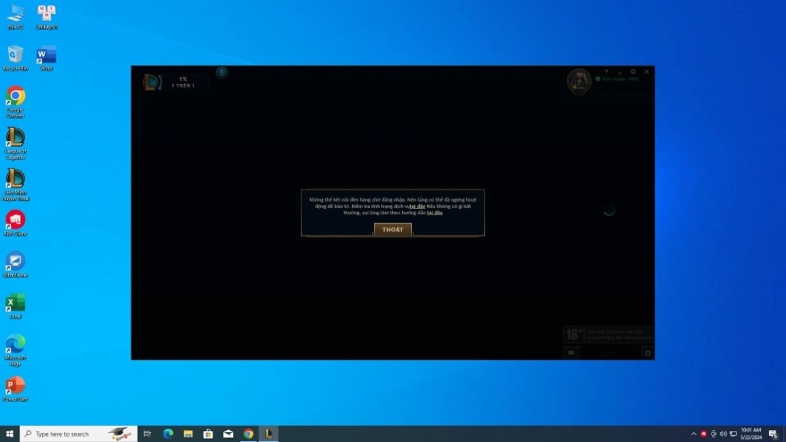 Liên Minh Huyền Thoại gặp sự cố sau bảo trì