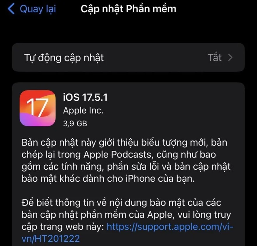 Những dòng iPhone nào được nâng cấp iOS 17.5.1