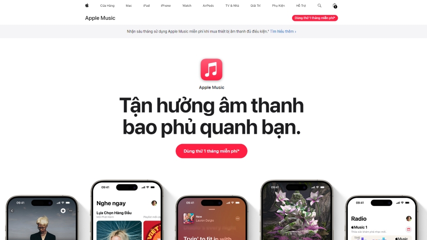 sử dụng Apple Music miễn phí lên tới 6 tháng