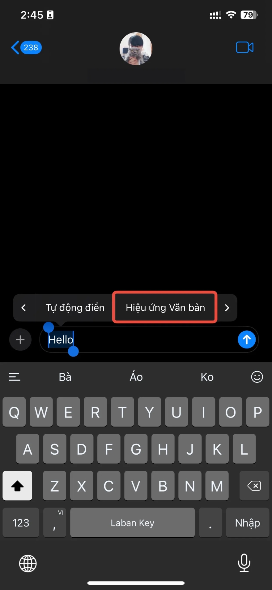 Cách sử dụng Hiệu ứng văn bản trong iOS 18 trên iPhone
