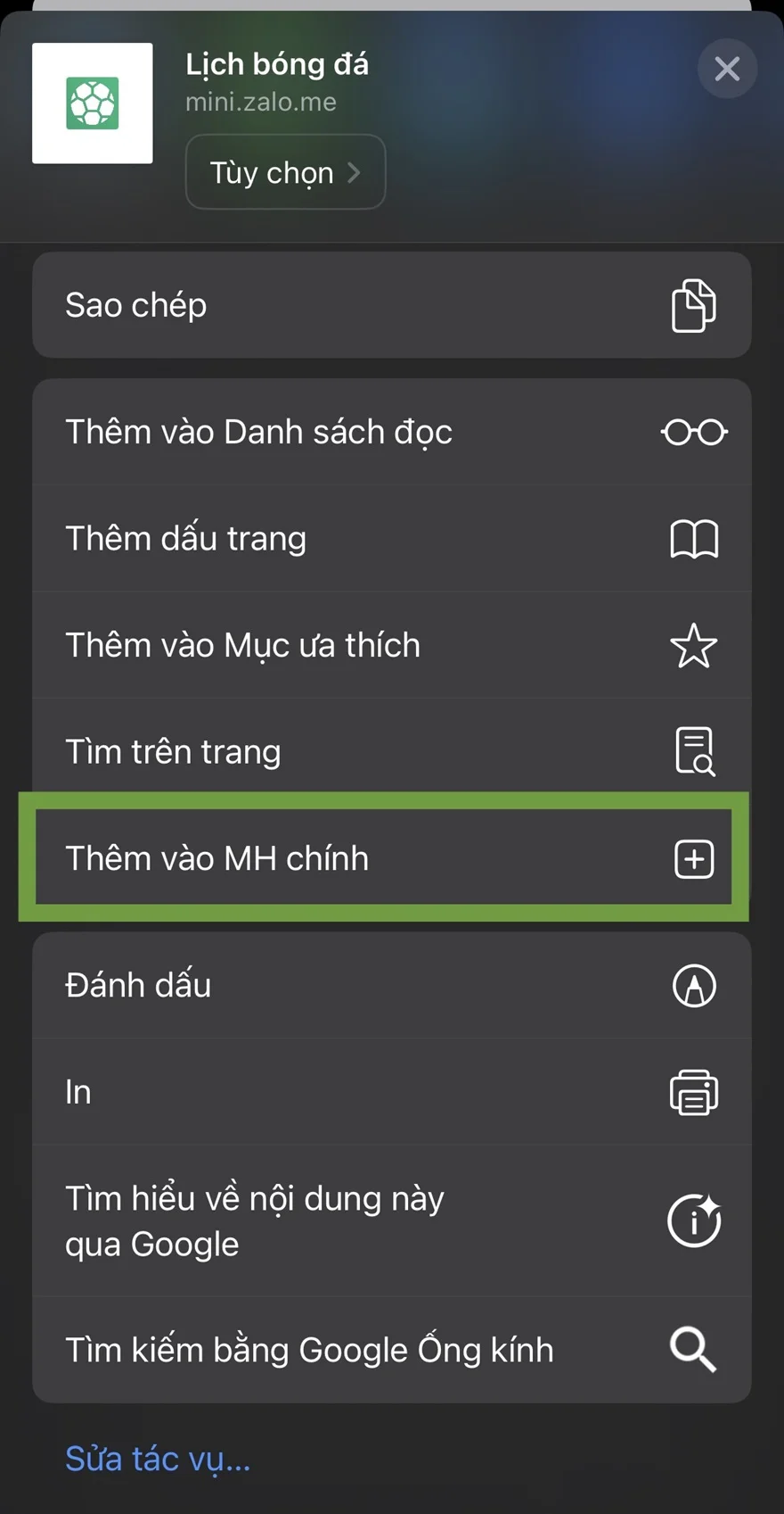 Cách xem lịch đấu Euro nhanh chóng trên Zalo