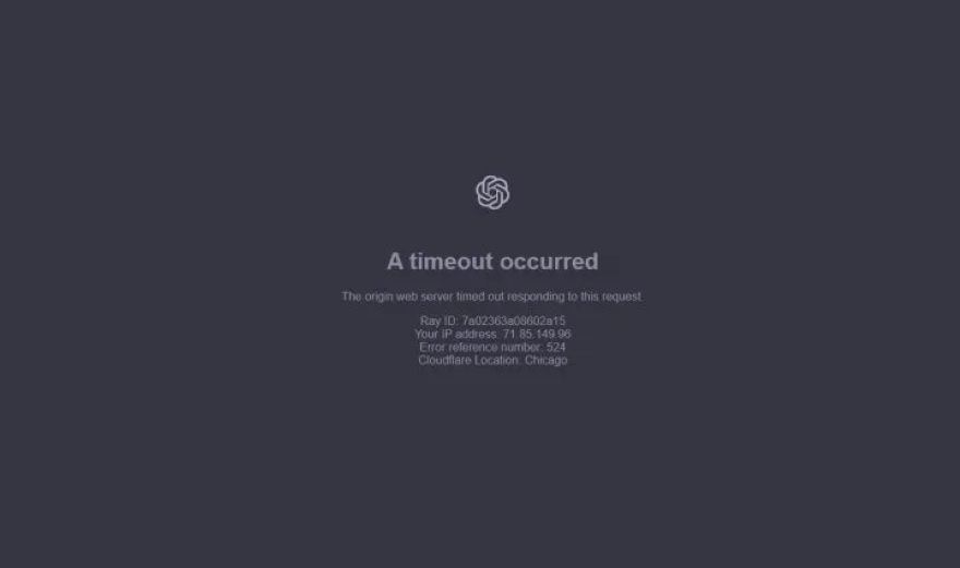 chatgpt sập trên toàn cầu