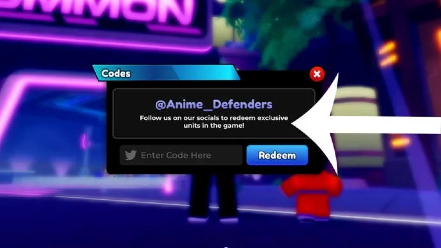 Code Anime Defenders mới nhất tháng 7-2024