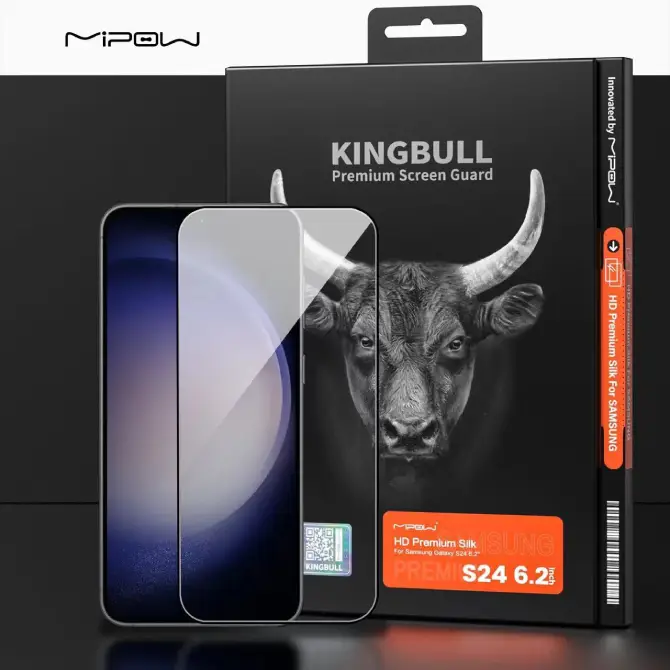 Cường lực Samsung Galaxy S24 Mipow Kingbull Premium Silk 