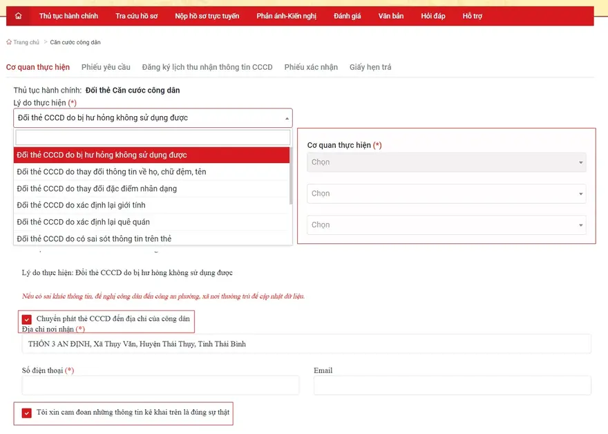 Làm thẻ căn cước trực tuyến