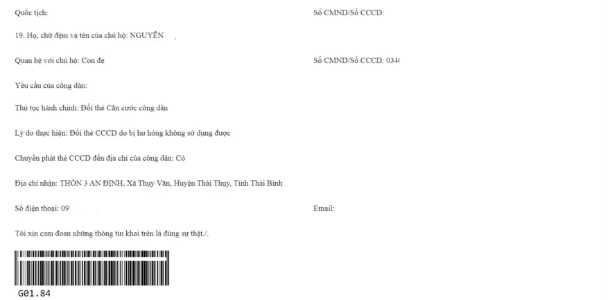 Làm thẻ căn cước trực tuyến