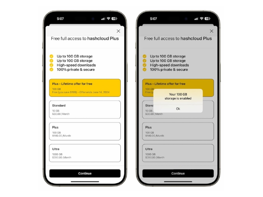 Nhận ngay 100GB dung lượng lưu trữ trọn đời với HashCloud Drive