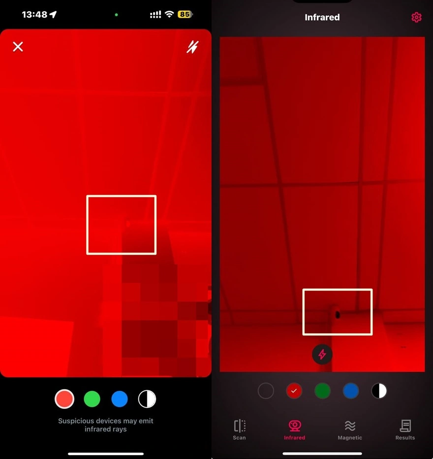 Phát hiện camera quay lén bằng iPhone