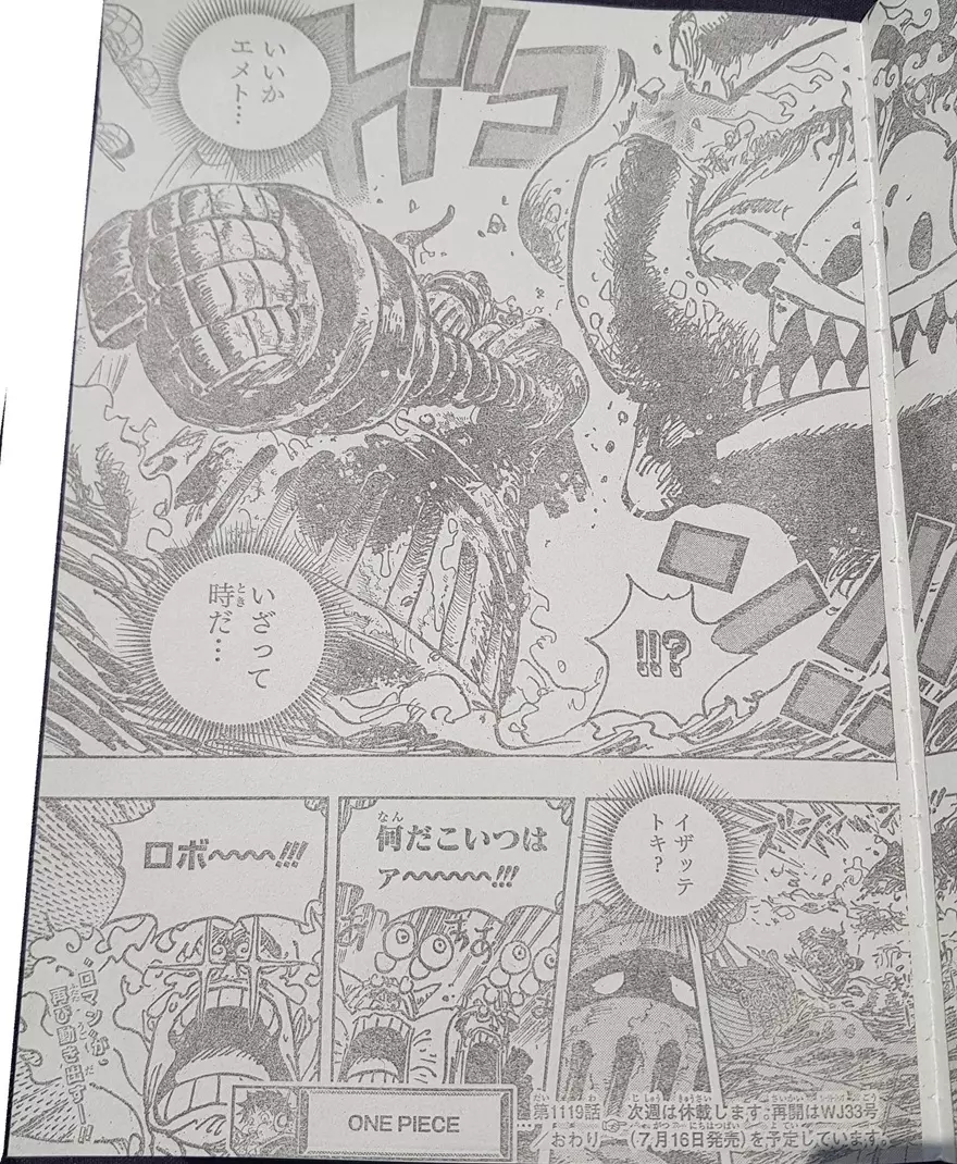 Spoiler One Piece Chap 1119:&nbsp;Robot Cổ Đại trỗi dậy