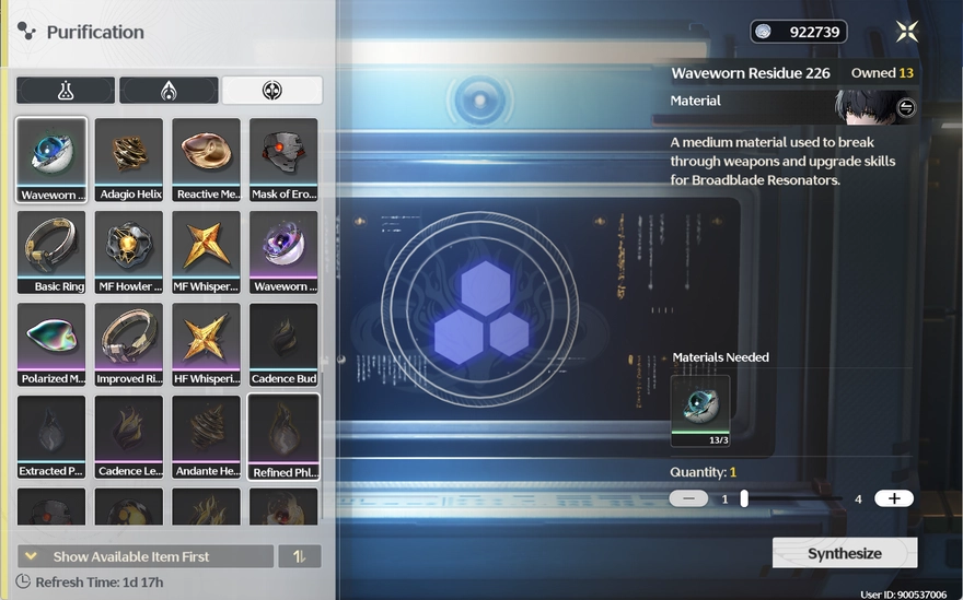 Wuthering Waves Ascension và nguyên liệu nâng cấp Yinlin