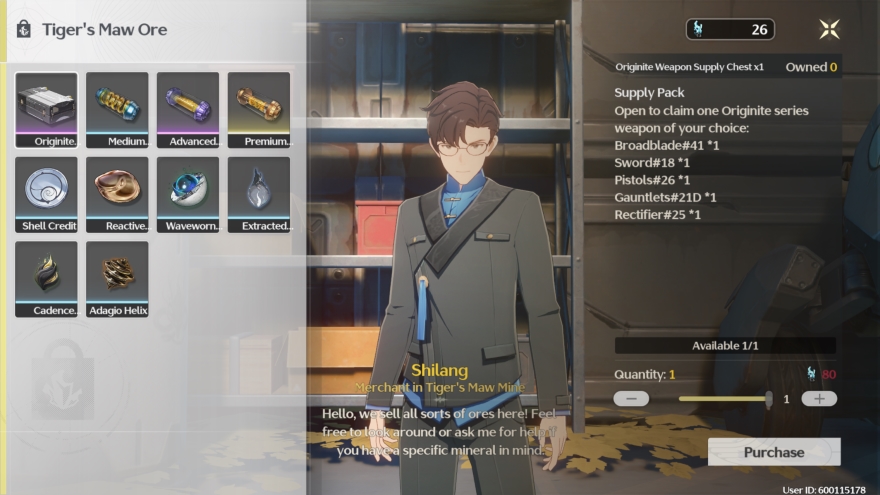 Wuthering Waves: Cách thu thập tất cả vũ khí 4 sao miễn phí