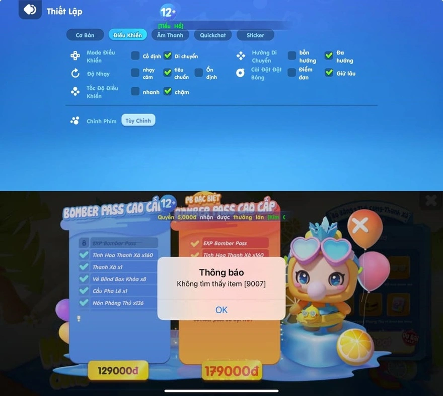 Bomber VNG gặp lỗi