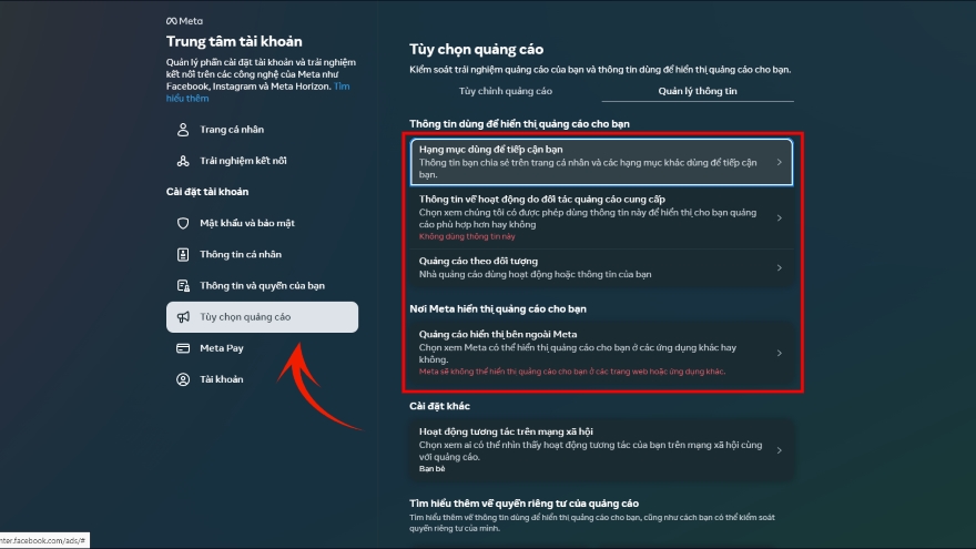 Cách chặn quảng cáo trên Facebook