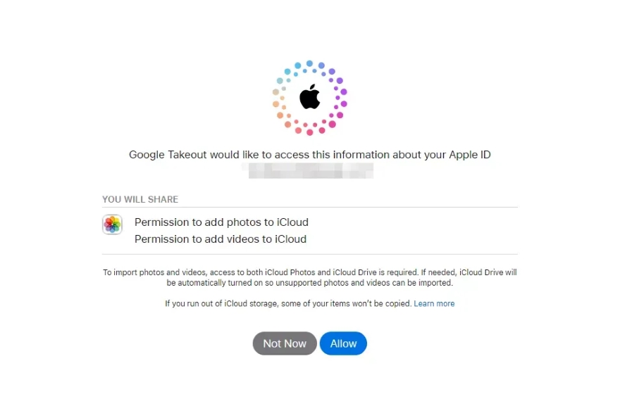 Cách chuyển ảnh và video từ Google Photos sang iCloud Photos