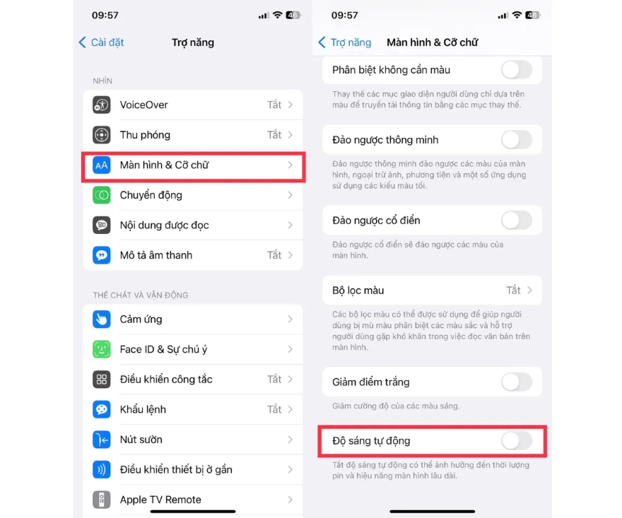 Cách khắc phục lỗi Tự động điều chỉnh độ sáng trên iOS 18