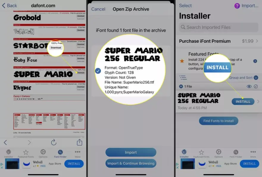 Cách tải font chữ đẹp mắt về iPhone