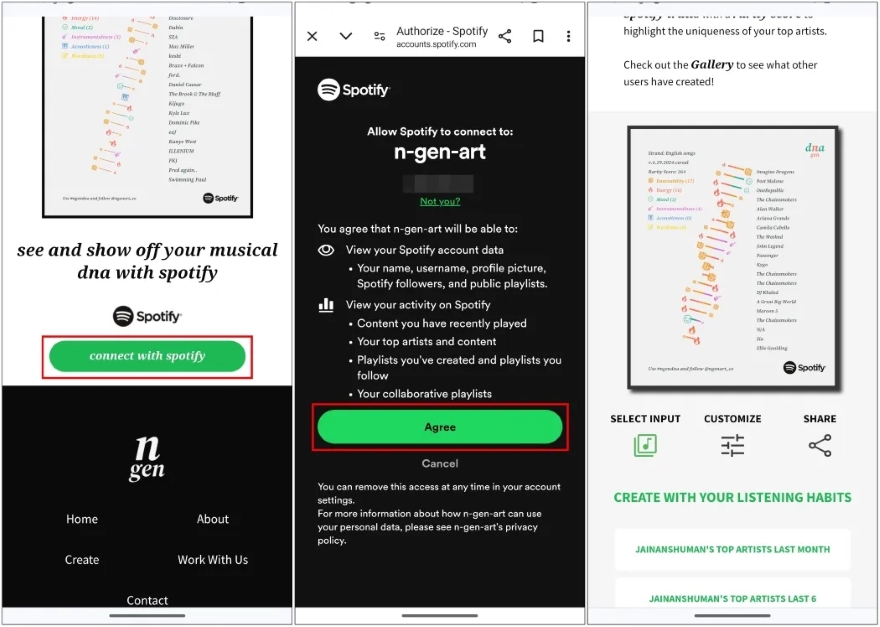 Cách tạo biểu đồ DNA Spotify để chia sẻ bài hát yêu thích