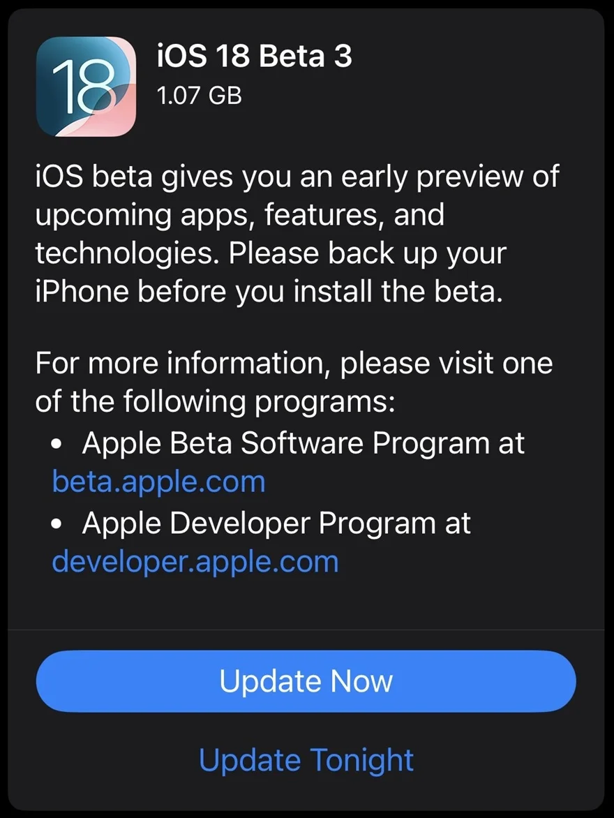 Có nên cập nhật iOS 18 Beta 3 ngay lúc này?