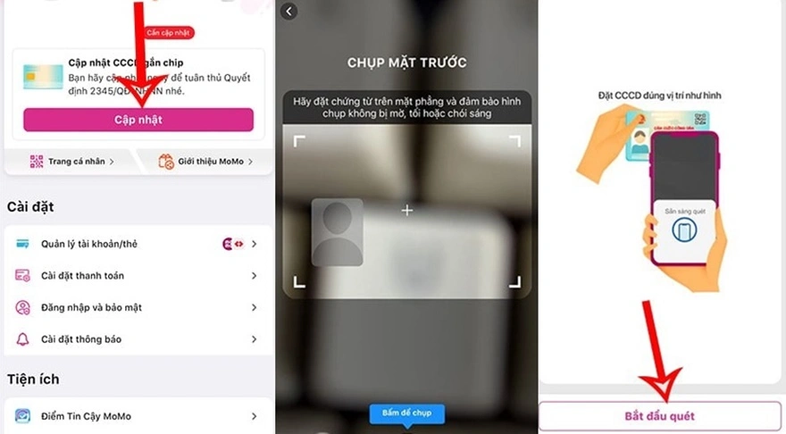 Hướng dẫn xác thực sinh trắc học cho ví điện tử