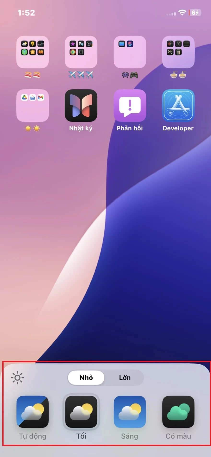 iOS 18: Cách bật Chế độ tối cho biểu tượng ứng dụng