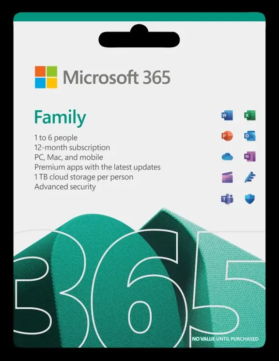 Phần mềm Microsoft 365 Family 12 tháng
