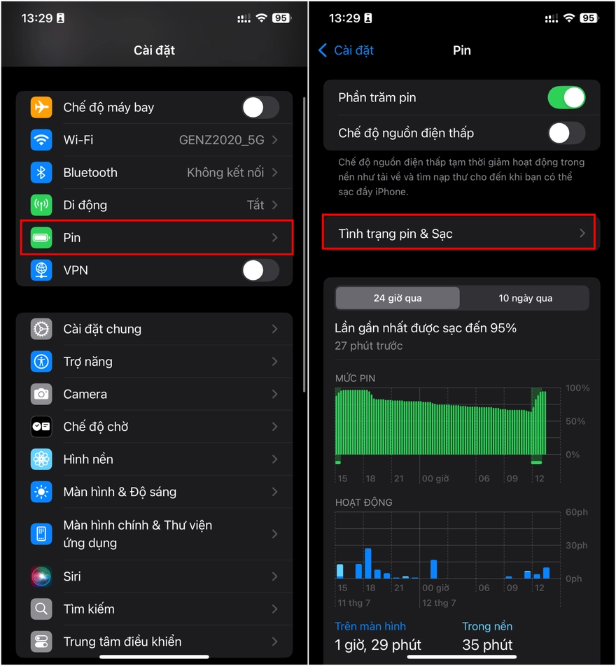 Sạc pin được tối ưu hoá trên iPhone