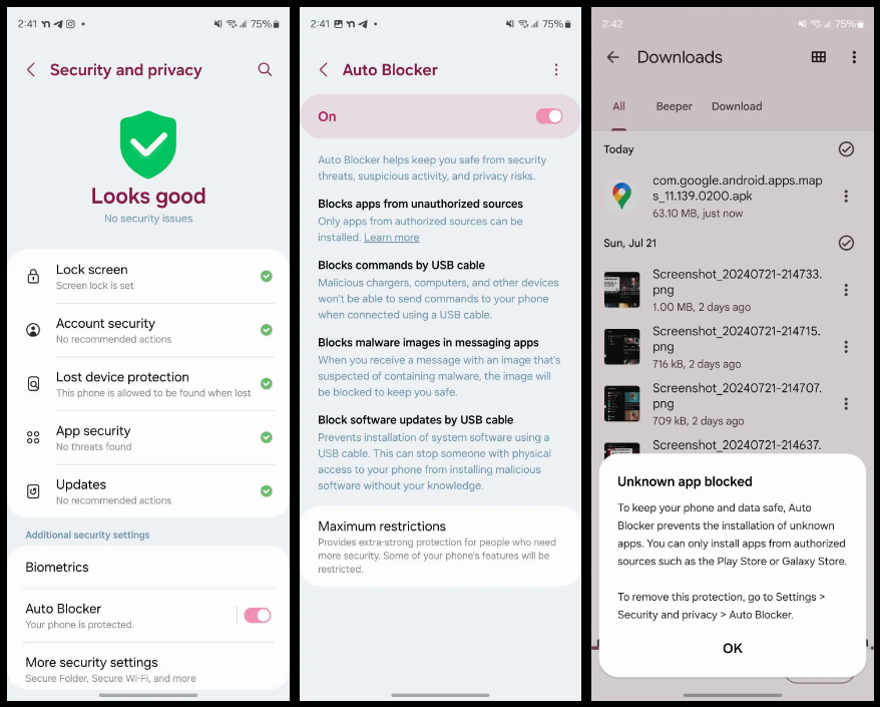 Samsung siết chặt bảo mật trên dòng Galaxy với Auto Blocker