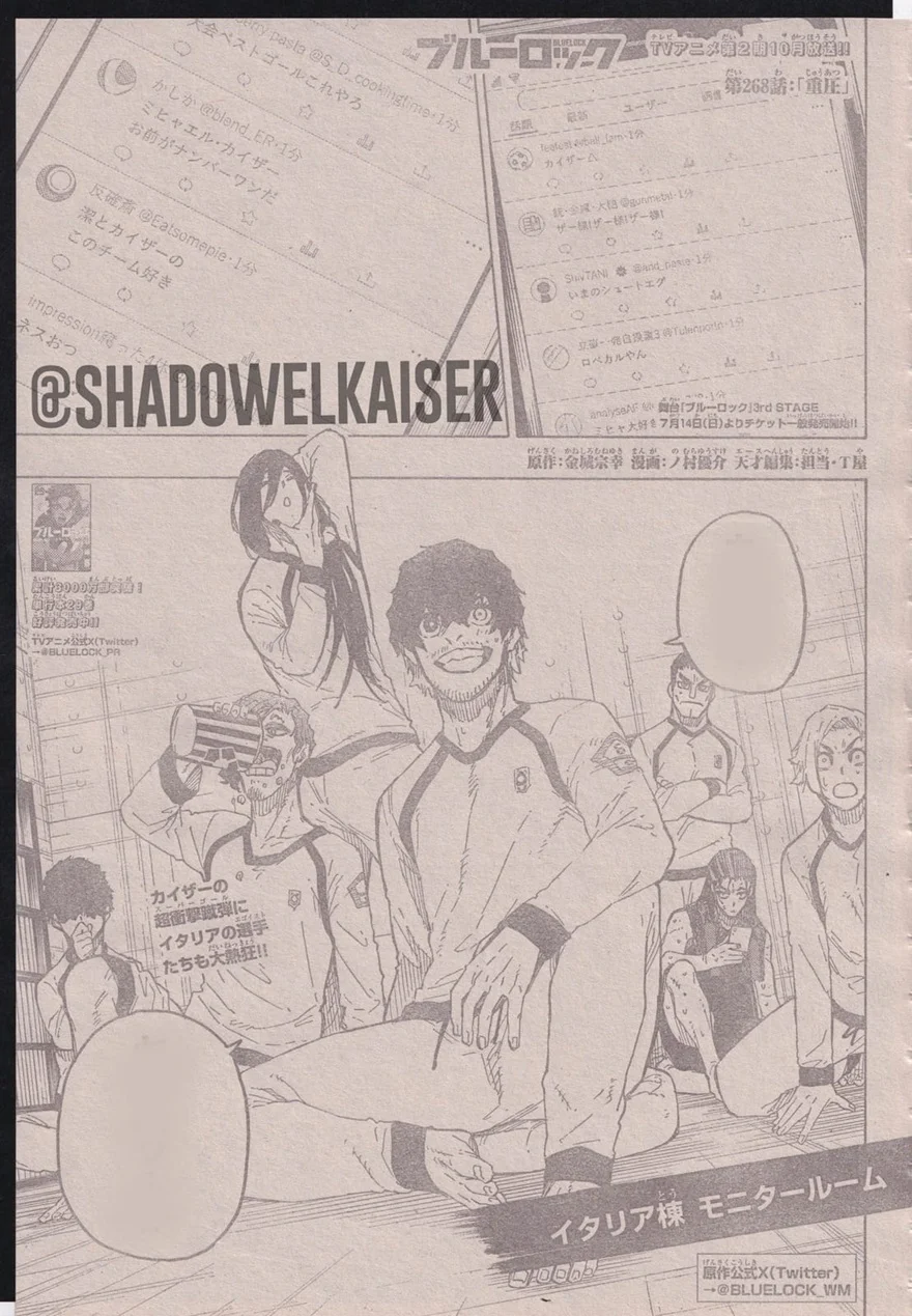 Spoiler Blue Lock chap 268: Sự trổi dậy của Itoshi Rin