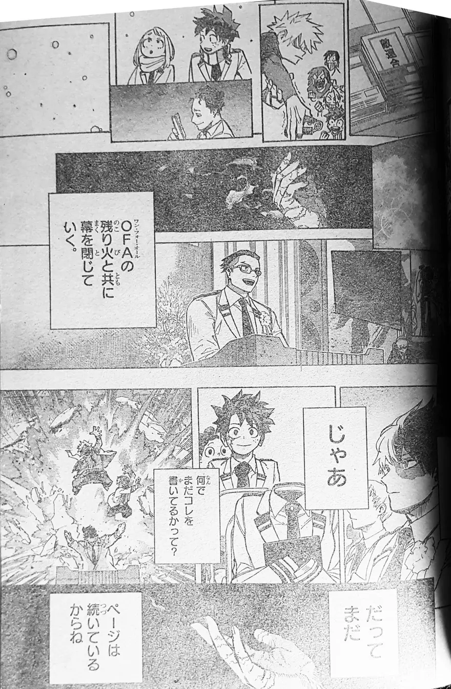Spoiler My Hero Academia chap cuối