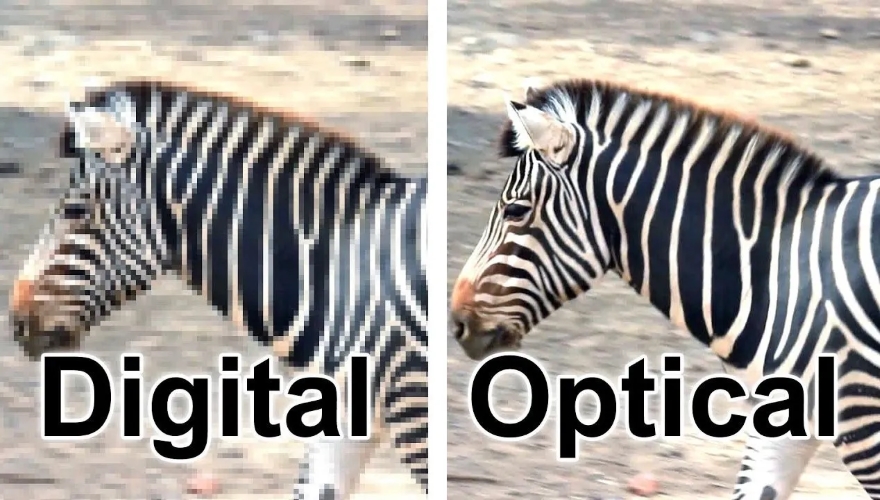 Sự khác biệt của Zoom quang học và Zoom kỹ thuật số