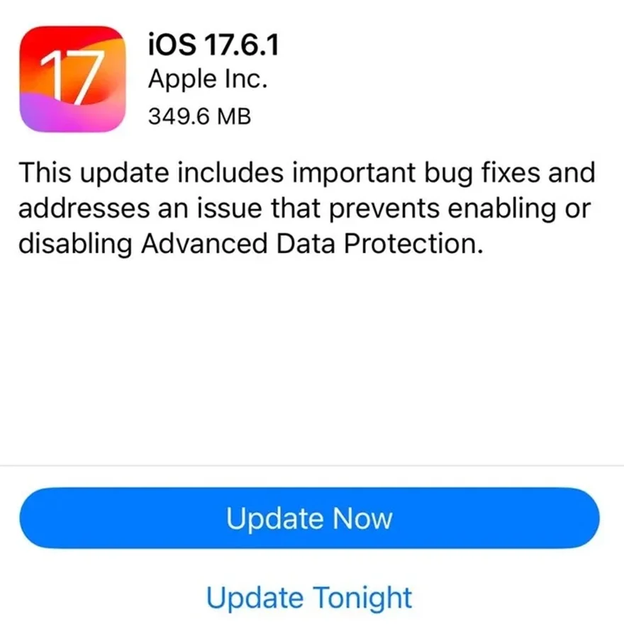 Apple âm thầm phát hành phiên bản iOS 17.6.1 mới
