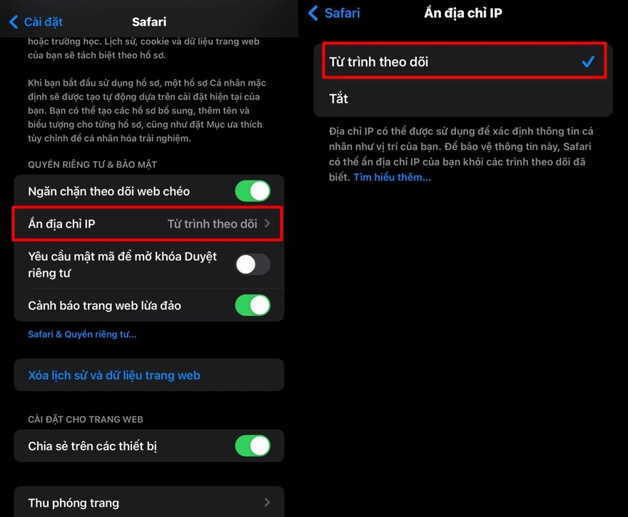 Cách ẩn địa chỉ IP khi lướt web trên iPhone