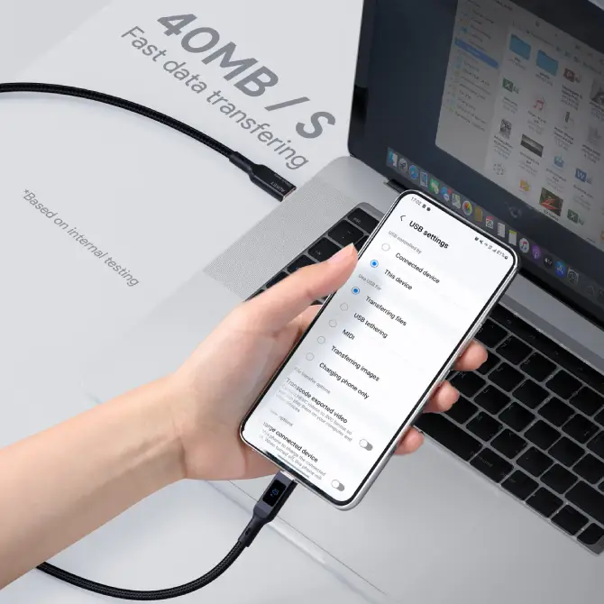 Cáp Type-C to Type-C Aukey 100W Bọc Dù 1M