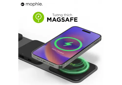 Đế sạc không dây Mophie Snap+ 3 in 1 Travel