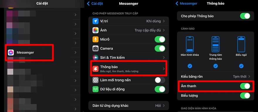 Xử lý lỗi tin nhắn Messenger không có âm thanh trên iPhone