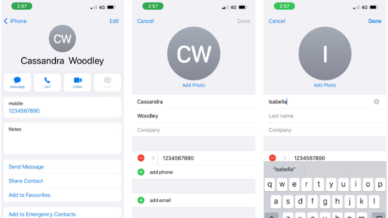 Đổi tên liên hệ của bạn