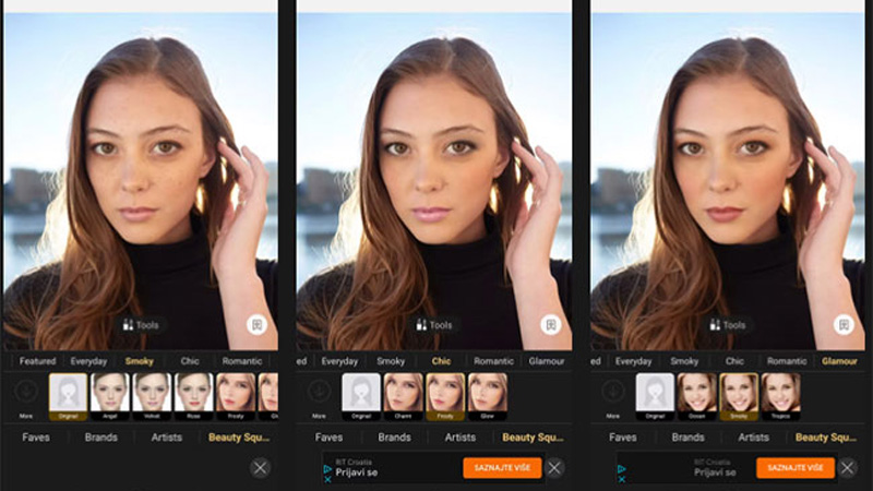 Ứng dụng Perfect365 có hơn 200 cài đặt biến đổi khuôn mặt