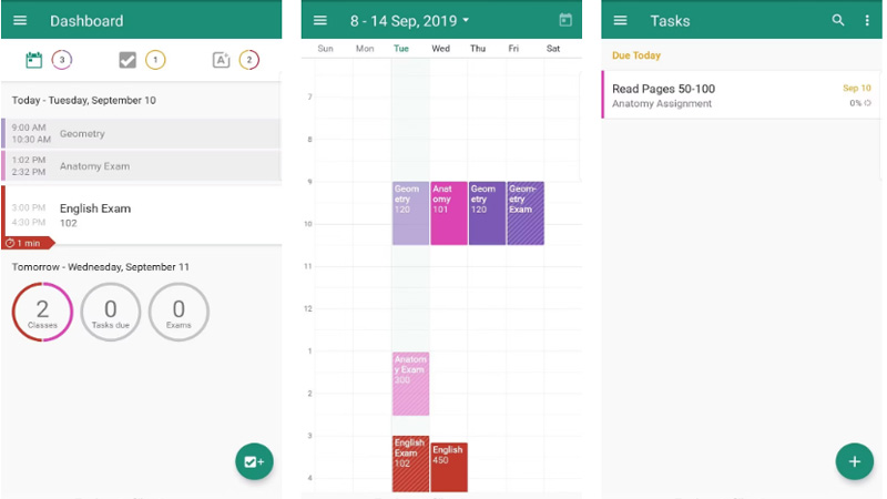 Ứng dụng My Study Life sẽ giúp bạn có thể dễ dàng thêm công việc, môn học, và bài kiểm tra vào một template hằng tuần có sẵn dành cho học sinh, sinh viên