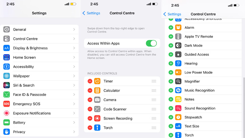 Tháo đèn pin khỏi Trung tâm điều khiển