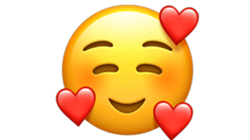 Khuôn mặt cười với những trái tim (Smiling Face with Hearts)