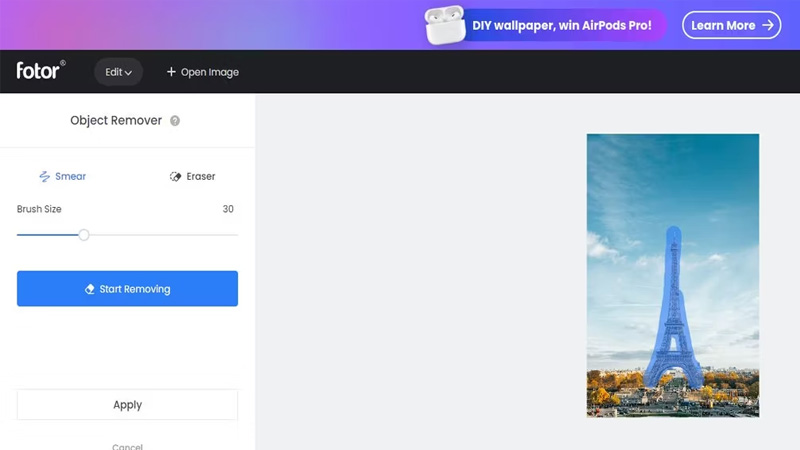 Fotor sẽ là một công cụ giúp cho hình ảnh thêm chất lượng khi loại bỏ đối tượng, chi tiết thừa