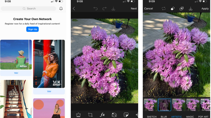 GoArt được thiết kế với mục đích chính là giúp bạn có thể in bức tranh của mình ra. Ứng dụng được trang bị công nghệ AI để chuyển bức ảnh chụp thành tranh vẽ nghệ thuật với chất lượng cao